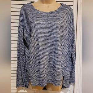 Banana Republic Striped Long Sleeve Tunic Top